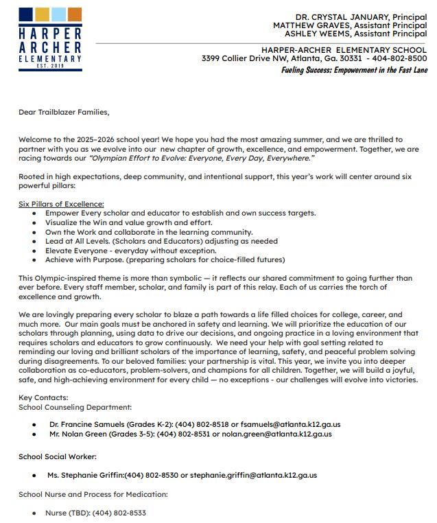  Parent Letter FY26